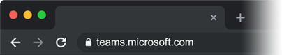URL no navegador: teams.microsoft.com